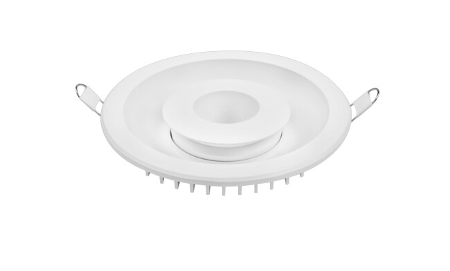 LED 18W双色圆形漫反射筒灯 开孔￠135mm 可分段控制光色